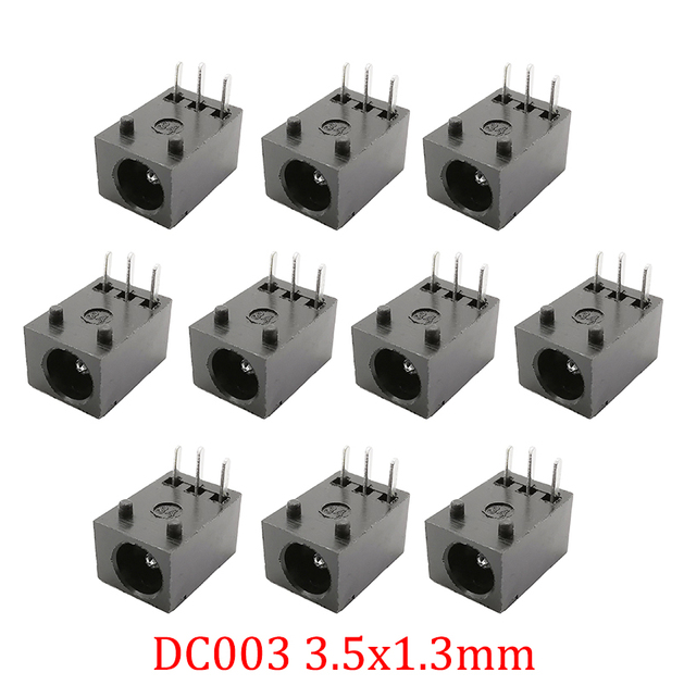 10Pcs DC Power Jack Socket Connector 5.5*2.1mm 3.5x1.3mm Male Female ...