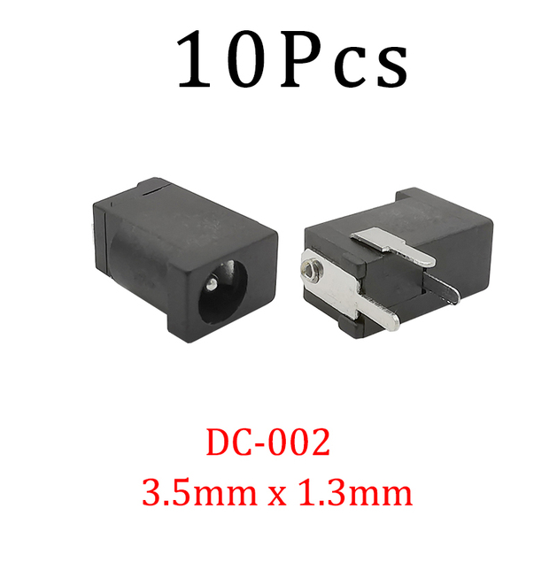 10Pcs DC Power Jack Socket Connector 5.5*2.1mm 3.5x1.3mm Male Female ...
