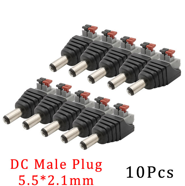 DC Jack Male Power Connector With Wire 5.5×2.1mm