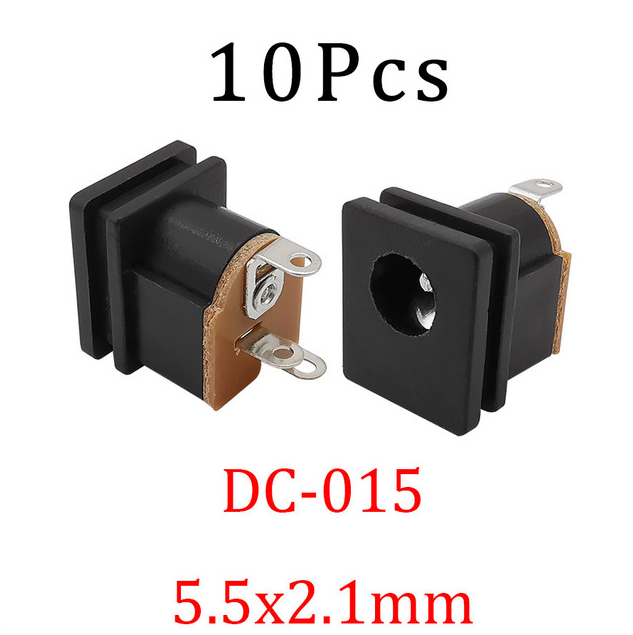 10Pcs DC Power Jack Socket Connector 5.5*2.1mm 3.5x1.3mm Male Female ...