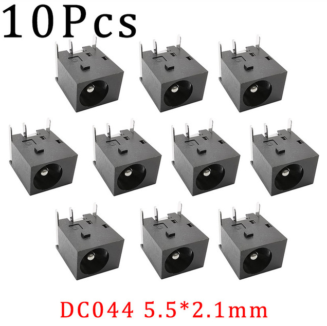10Pcs DC Power Jack Socket Connector 5.5*2.1mm 3.5x1.3mm Male Female ...