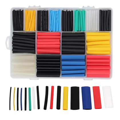 TODOELEC 580 pcs Heat Shrink Tubing Kit, Heat Shrink Tubes Wire Wrap, Ratio 2:1 Electrical Cable Sleeve Assortment with Storage Case for Long Lasting Insulation Protection