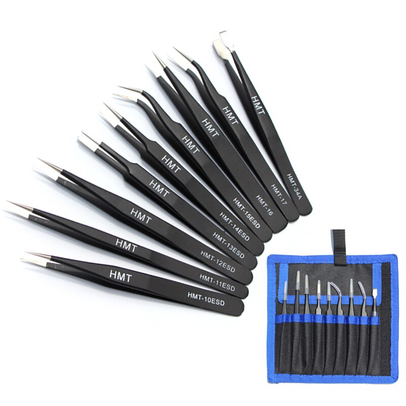 Precision Tweezers Anti-Static Non-magnetic Stainless Steel Phone Repa