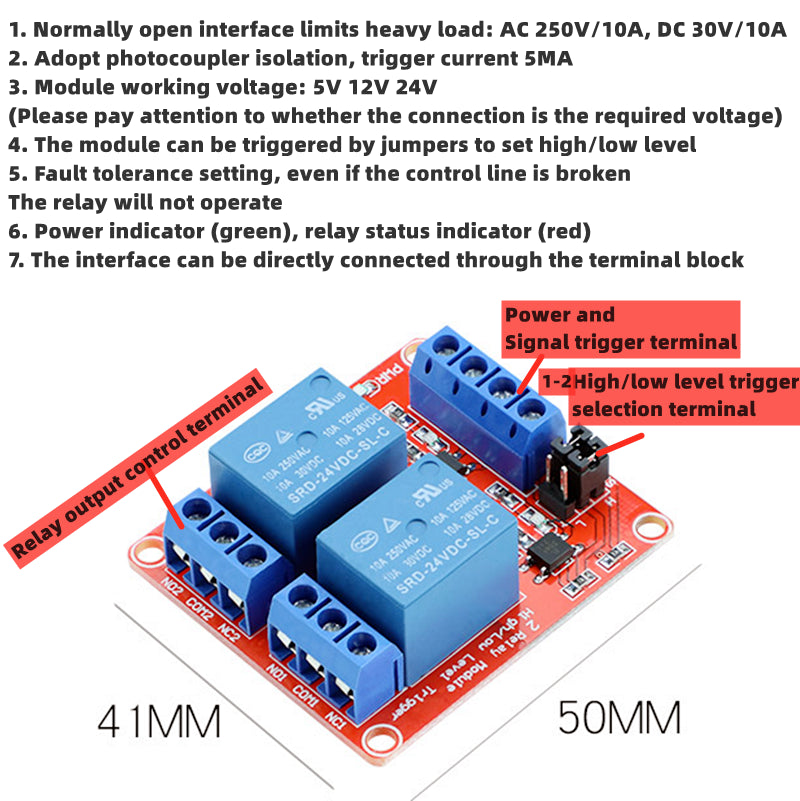 High/Low Level Trigger Relay Module,1/2/4/6/8 Channel,5V12V24V,Home I ...