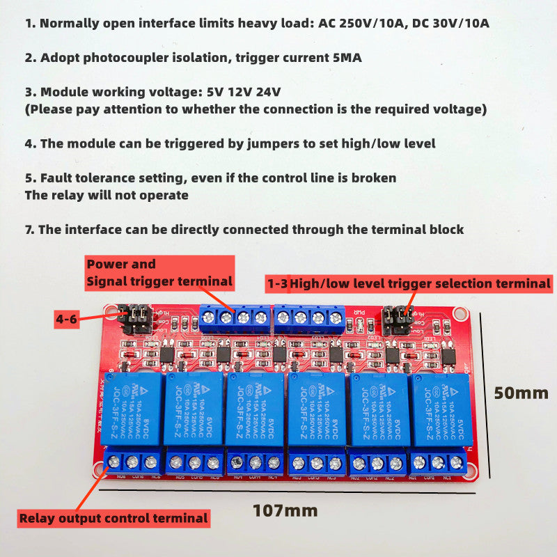 High/Low Level Trigger Relay Module,1/2/4/6/8 Channel,5V12V24V,Home I ...