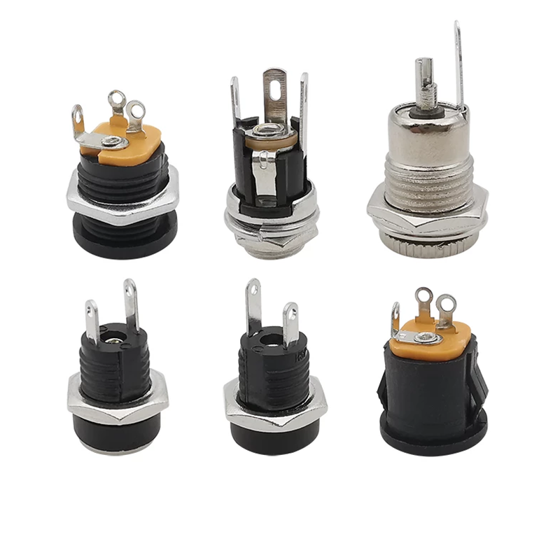 Dc Socket Kit 10Pcs DC Power Jack Socket Connector 5.5*2.1mm 3.5x1.3mm Male Female ...